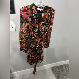 Meet me in santorini Black Ikat Long Sleeve Dress/top